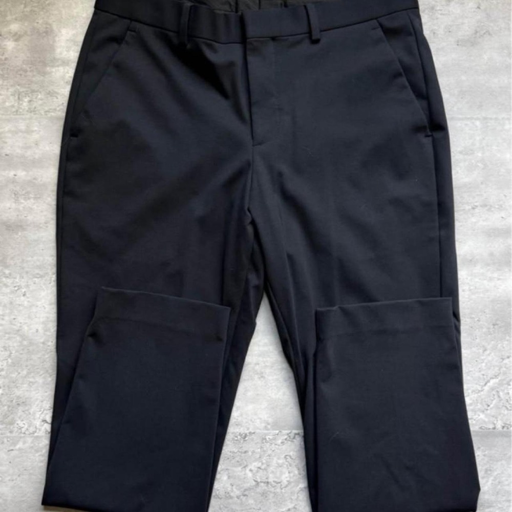 Express Mens Black Slim Fit Dress Pants 30x30 Flat Front Trousers